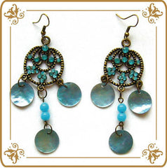 Summer Moroccan Sea Blue Earrings