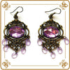 Beautiful Baroque Purple Tassel Earrings