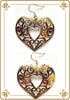 Romantic Art Nouveau Heart Earrings